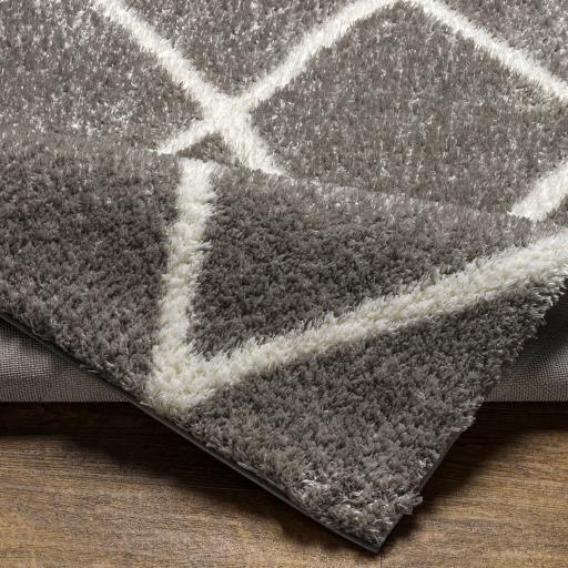 Surya Cloudy Shag CDG-2313 Charcoal Off-White 5'3" x 7' Rug