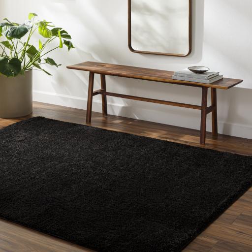 Surya Cloudy Shag CDG-2324 Black 5'3" x 7' Rug