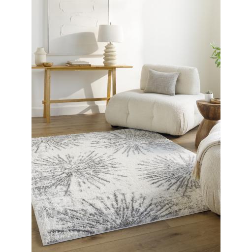 Surya Cloudy Shag CDG-2327 Gray Off-White 5'3" x 7' Rug