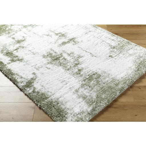 Surya Cloudy Shag CDG-2329 Grass Green Off-White 5'3" x 7' Rug