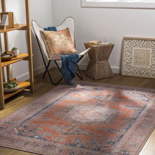 Surya Colin CLN-2306 Blue Burnt Orange 2'7" x 10' Rug