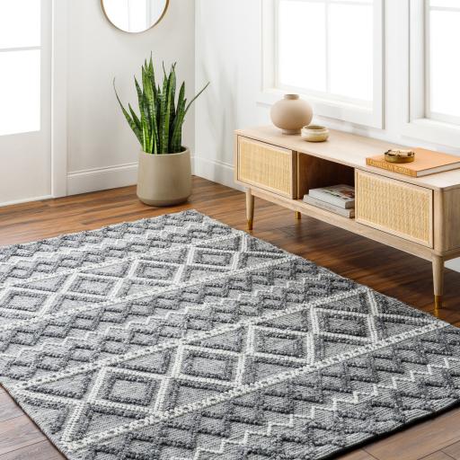 Surya Daffodil DFF-2300 Charcoal Ivory 2'6" x 8' Rug