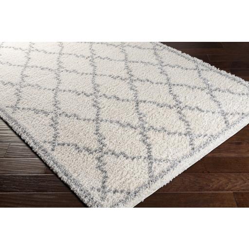 Surya Deluxe Shag DXS-2305 Medium Gray Off-White 6'7" x 9' Rug