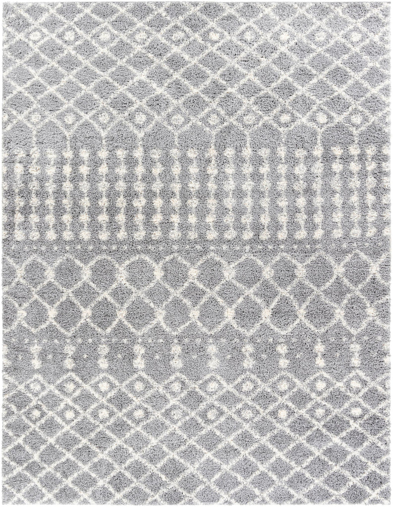 Surya Deluxe Shag DXS-2313 Medium Gray Off-White 2' x 3' Rug