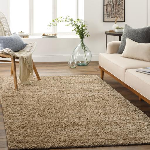 Surya Deluxe Shag DXS-2321 Medium Brown 2' x 3' Rug