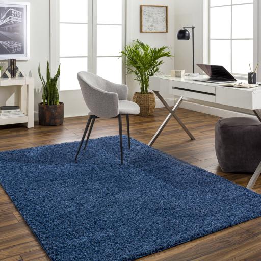 Surya Deluxe Shag DXS-2327 Navy 6'7" x 9' Rug