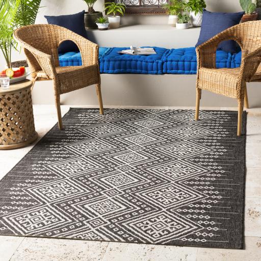 Surya Eagean EAG-2338 Black White 2' x 2'11" Rug