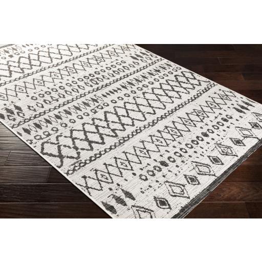 Surya Eagean EAG-2341 Black White 2'7" x 10' Rug