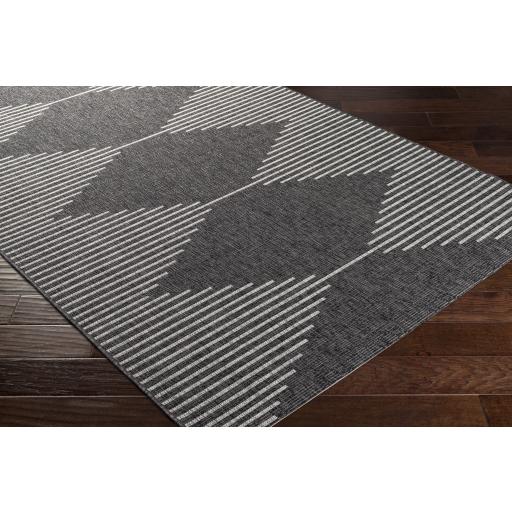 Surya Eagean EAG-2348 Black Charcoal 6'7" Square Rug