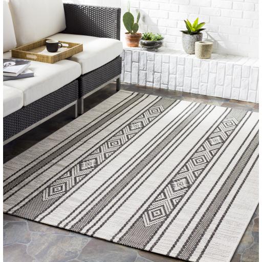 Surya Eagean EAG-2352 Black Charcoal 6'7" Square Rug