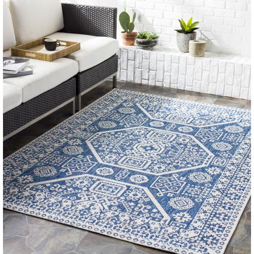 Surya Eagean EAG-2358 Dark Blue Navy 6'7" Square Rug