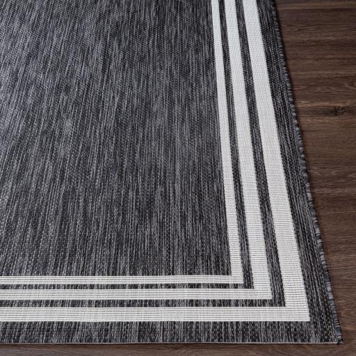 Surya Eagean EAG-2365 Charcoal Cream 7'10" Square Rug