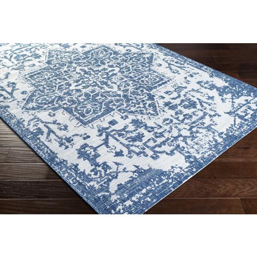 Surya Eagean EAG-2377 Cream Dark Blue 6'7" Square Rug