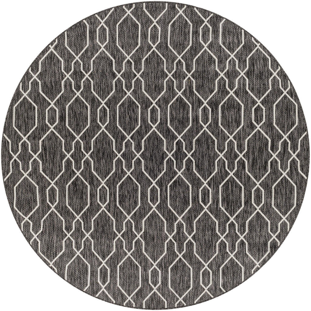 Surya Eagean EAG-2384 Charcoal Cream 6'7" Square Rug