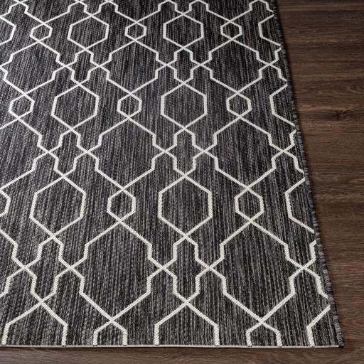 Surya Eagean EAG-2384 Charcoal Cream 6'7" Square Rug