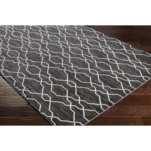 Surya Eagean EAG-2384 Charcoal Cream 6'7" Square Rug