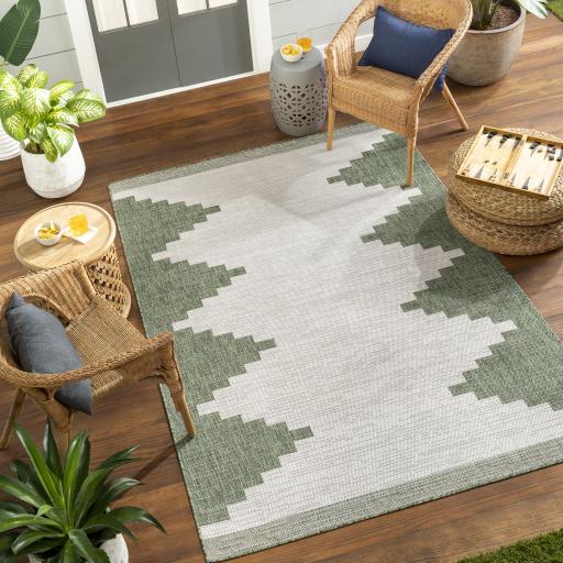 Surya Eagean EAG-2435 Dark Green Grass Green 7'10" Square Rug