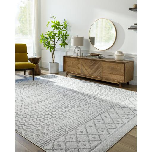 Surya Elaziz ELZ-2369 Charcoal Cream 4' Square Rug