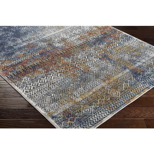 Surya Ella ELL-2301 Black Blue 6'7" x 9' Rug