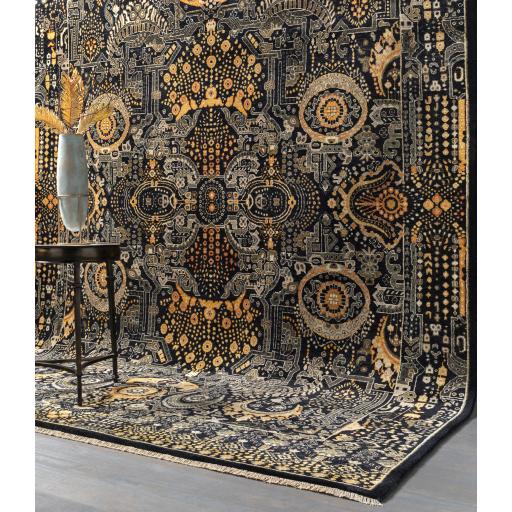 Surya Empress EMS-7000 Black Burnt Orange 2' x 3' Rug