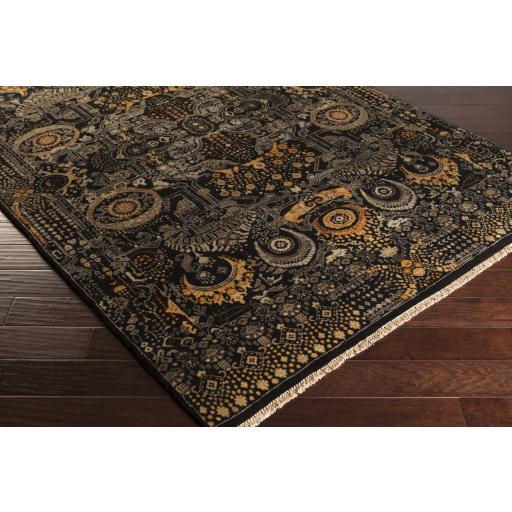 Surya Empress EMS-7000 Black Burnt Orange 2' x 3' Rug