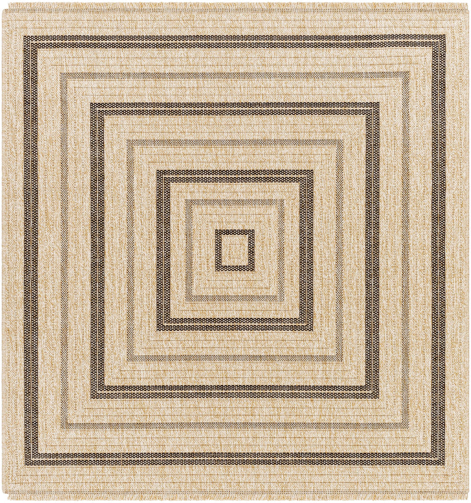 Surya Encore ENC-2300 Black Tan 5'3" Square Rug