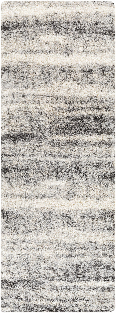 Surya Eskimo Shag ESG-2303 Charcoal Cream 2'7" x 7'3" Rug