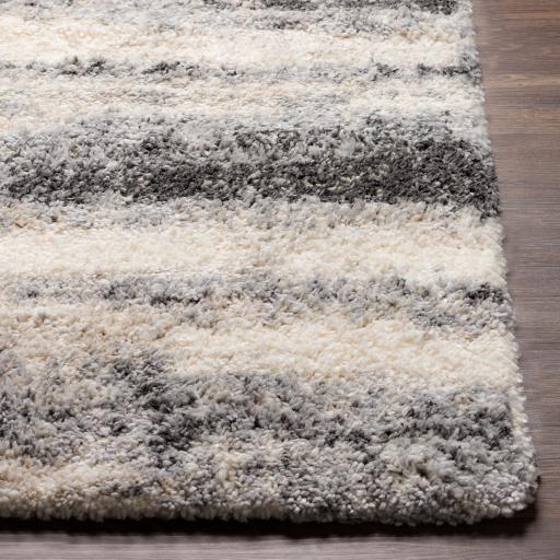 Surya Eskimo Shag ESG-2303 Charcoal Cream 2'7" x 7'3" Rug