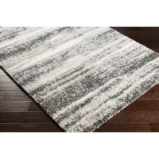 Surya Eskimo Shag ESG-2303 Charcoal Cream 2'7" x 7'3" Rug