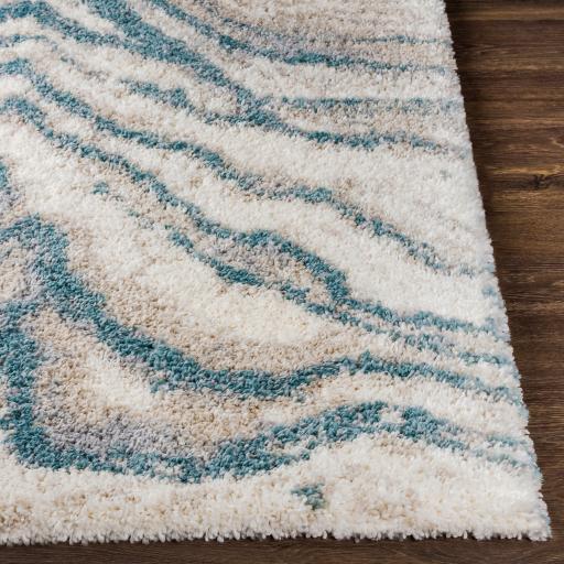 Surya Eskimo Shag ESG-2305 Blue Cream 2'7" x 7'3" Rug