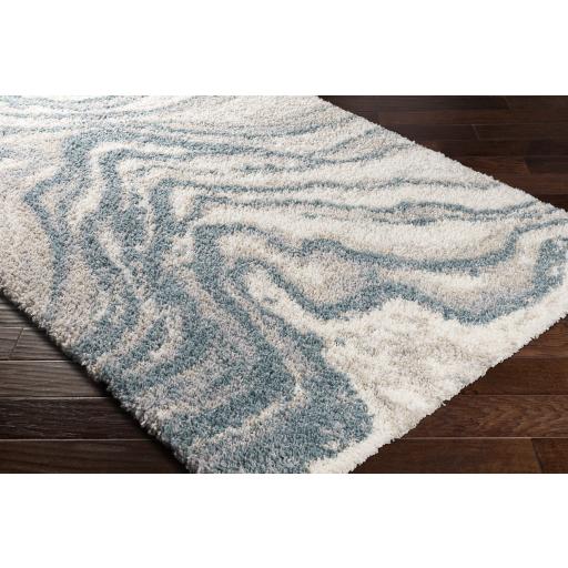 Surya Eskimo Shag ESG-2305 Blue Cream 2'7" x 7'3" Rug