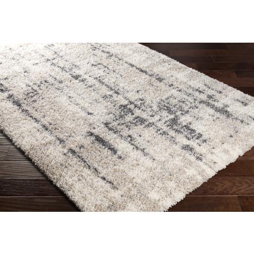 Surya Eskimo Shag ESG-2306 Black Cream 2'7" x 7'3" Rug