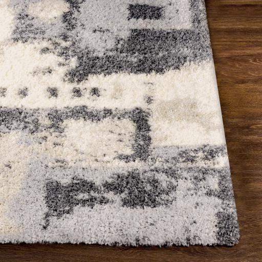 Surya Eskimo Shag ESG-2308 Black Cream 6'7" x 9' Rug