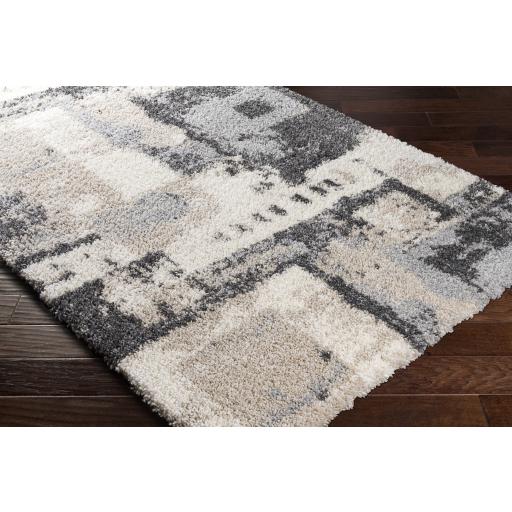 Surya Eskimo Shag ESG-2308 Black Cream 6'7" x 9' Rug