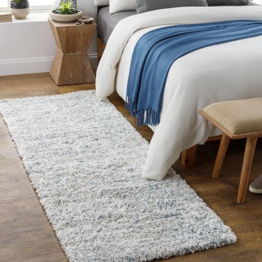 Surya Eskimo Shag ESG-2310 Blue Cream 5'3" x 7' Rug