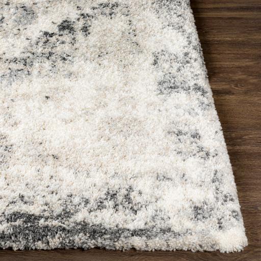 Surya Eskimo Shag ESG-2311 Black Cream 2'7" x 7'3" Rug