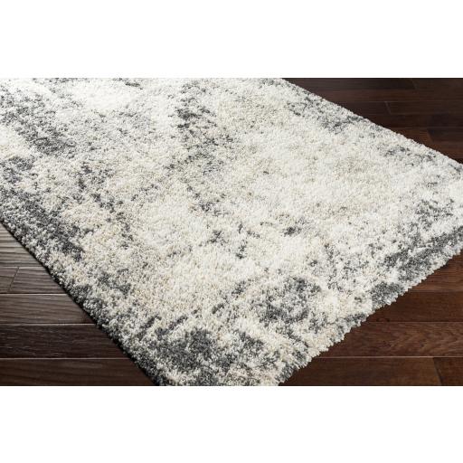 Surya Eskimo Shag ESG-2311 Black Cream 2'7" x 7'3" Rug