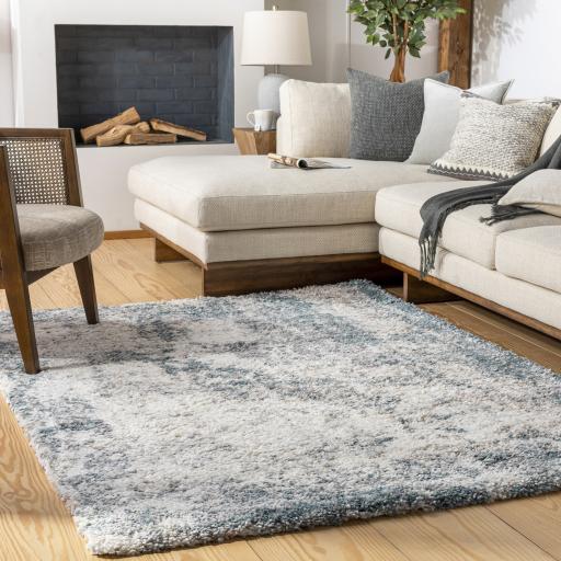 Surya Eskimo Shag ESG-2312 Blue Cream 2'7" x 7'3" Rug