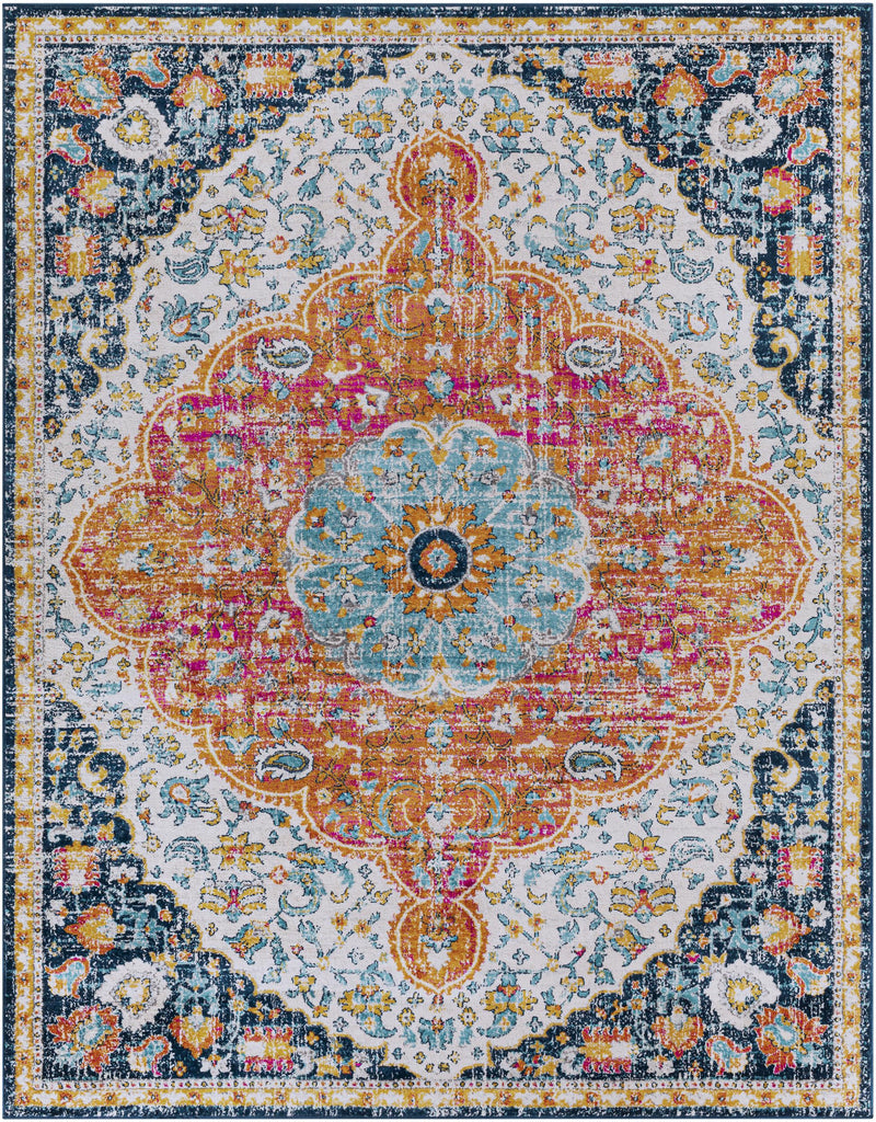 Surya Floransa FSA-2347 Aqua Cream 5'3" x 7'1" Rug