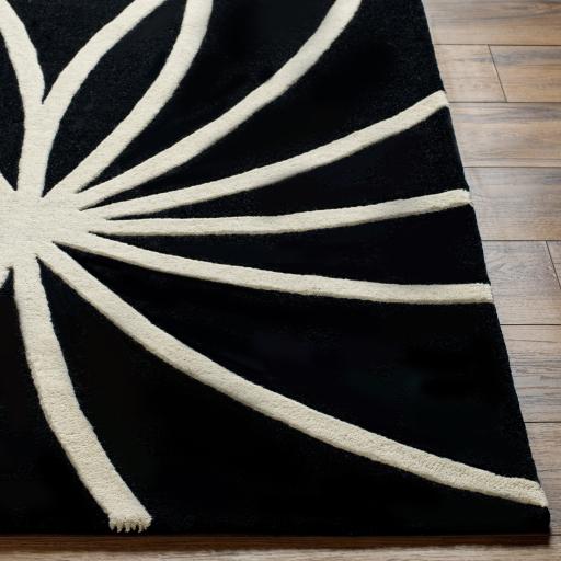 Surya Forum FM-7072 Black Cream 4' Square Rug