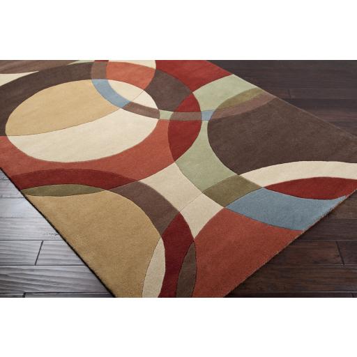 Surya Forum FM-7108 Brick Red Burgundy 4' Square Rug