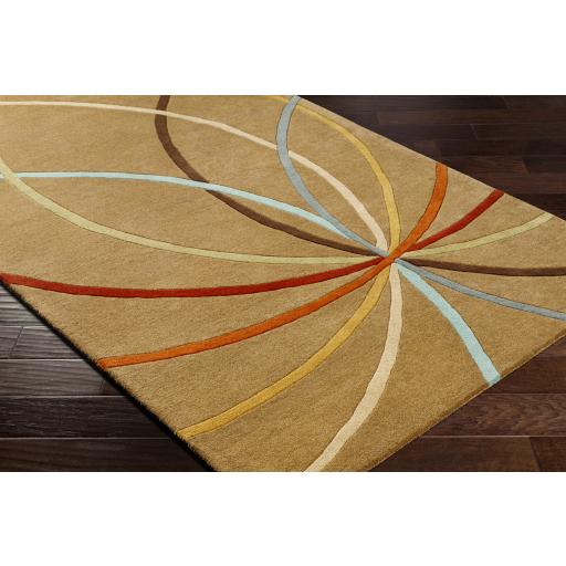 Surya Forum FM-7140 Aqua Brick Red 2'6" x 8' Rug