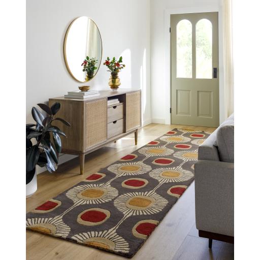 Surya Forum FM-7170 Brown Burgundy 4' Square Rug