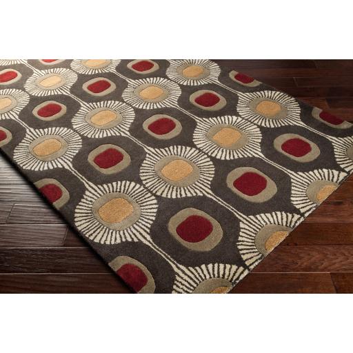 Surya Forum FM-7170 Brown Burgundy 4' Square Rug