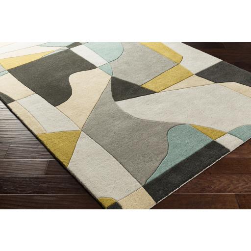 Surya Forum FM-7194 Beige Black 4' Square Rug