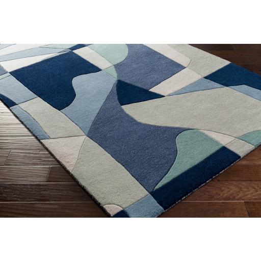 Surya Forum FM-7195 Dark Blue Denim 4' Square Rug