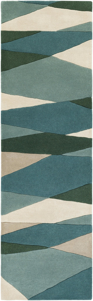 Surya Forum FM-7204 Cream Dark Green 6' Square Rug