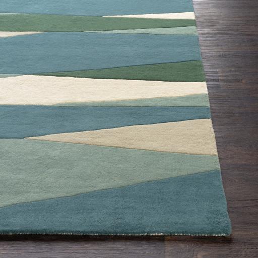 Surya Forum FM-7204 Cream Dark Green 9'9" Square Rug