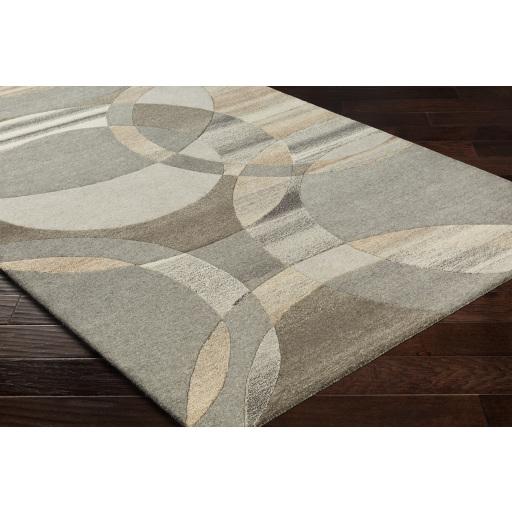 Surya Forum FM-7210 Black Brown 4' Square Rug