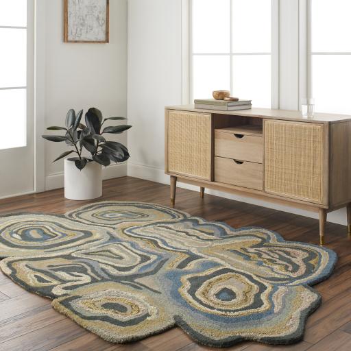 Surya Gypsy GYP-201 Cream Dark Blue 2' x 3' Rug